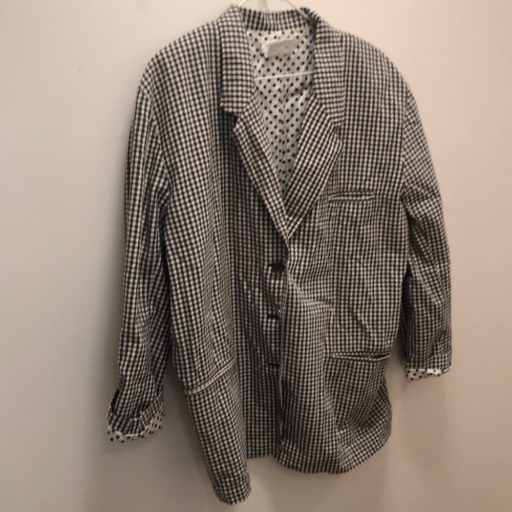 Black and White gingham Blazer